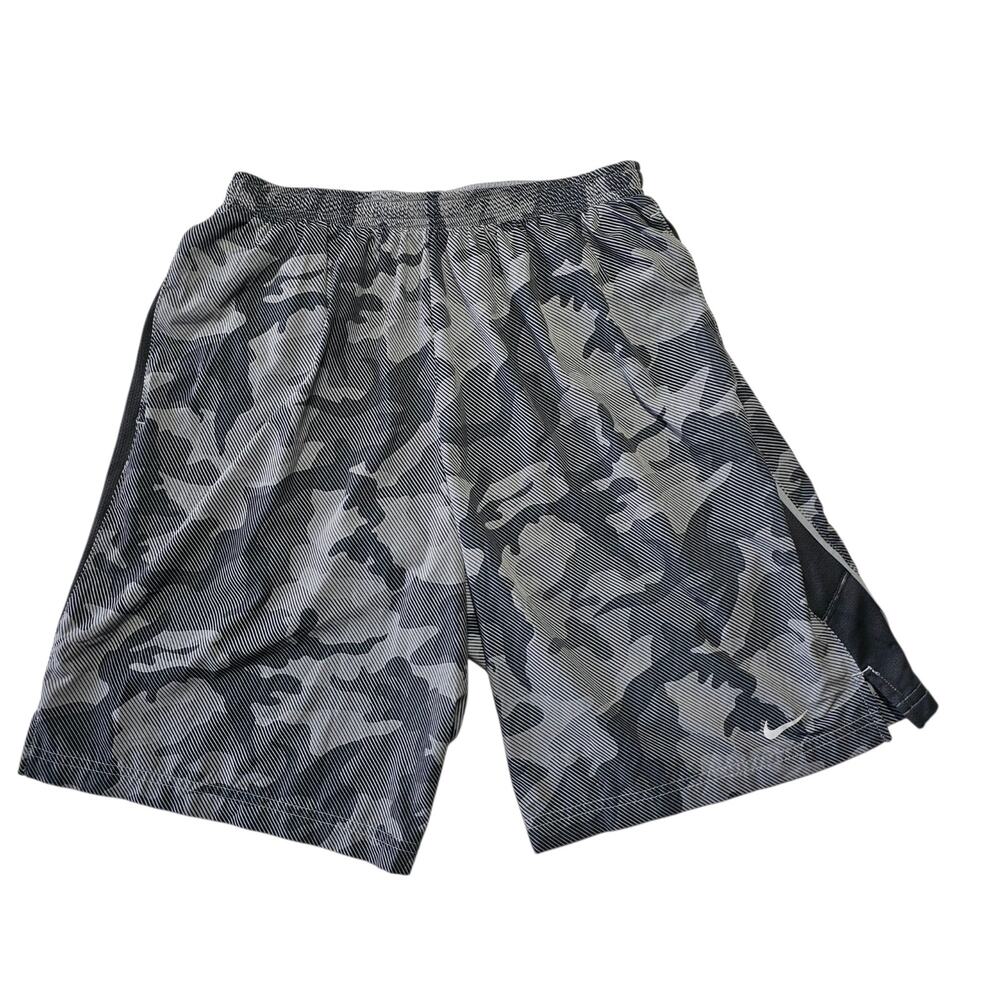 Nike Dri Fit Gray Camo Shorts with Mesh Brief  for Big Kid Size M